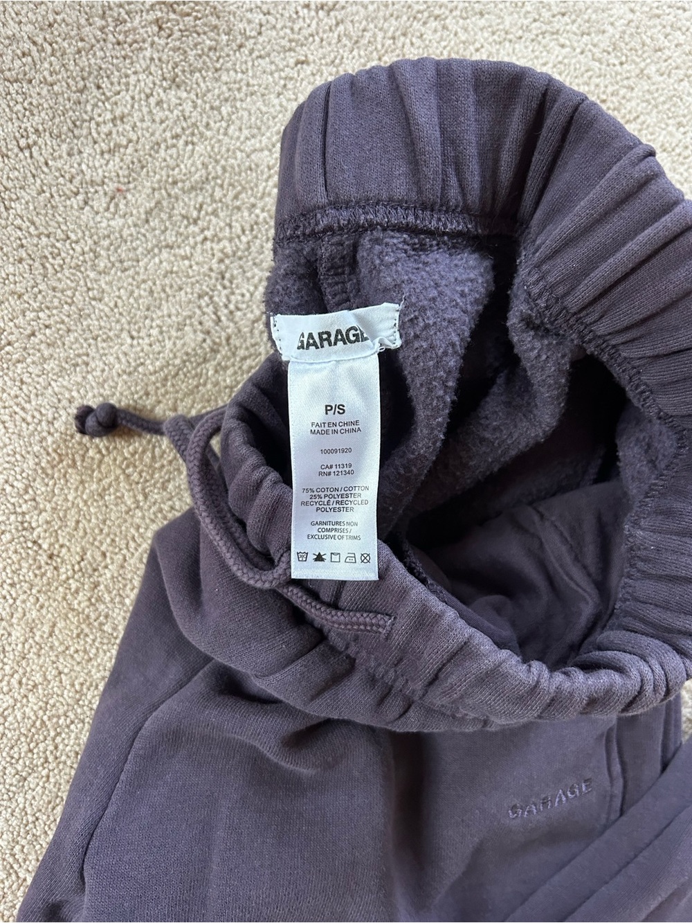 Garage Plum UltraFleece Straight Leg Sweatpants - Picture 2 of 3